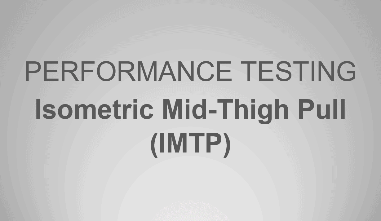 Isometric Mid-Thigh Pull (IMTP) - Science for Sport