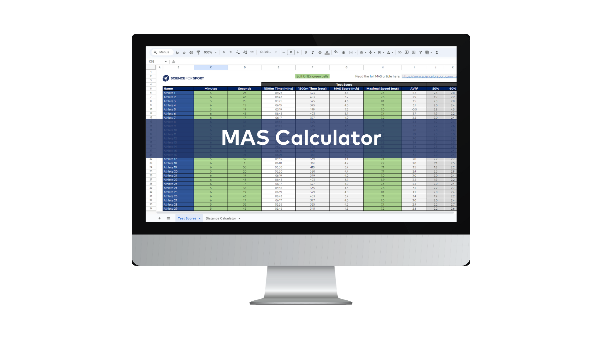 Maximal aerobic speed calculator